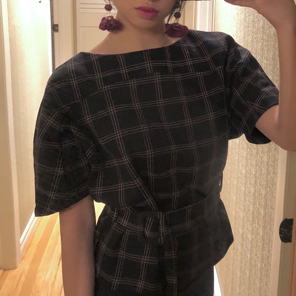 Zara Plaid Blouse - Picture 5 of 5